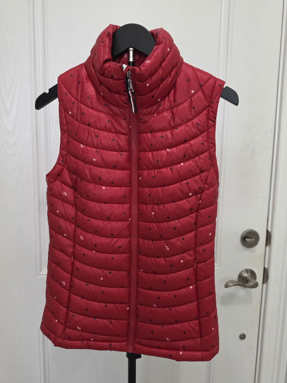 Tommy Hilfiger Red Quilted Star-Print Puffer Vest